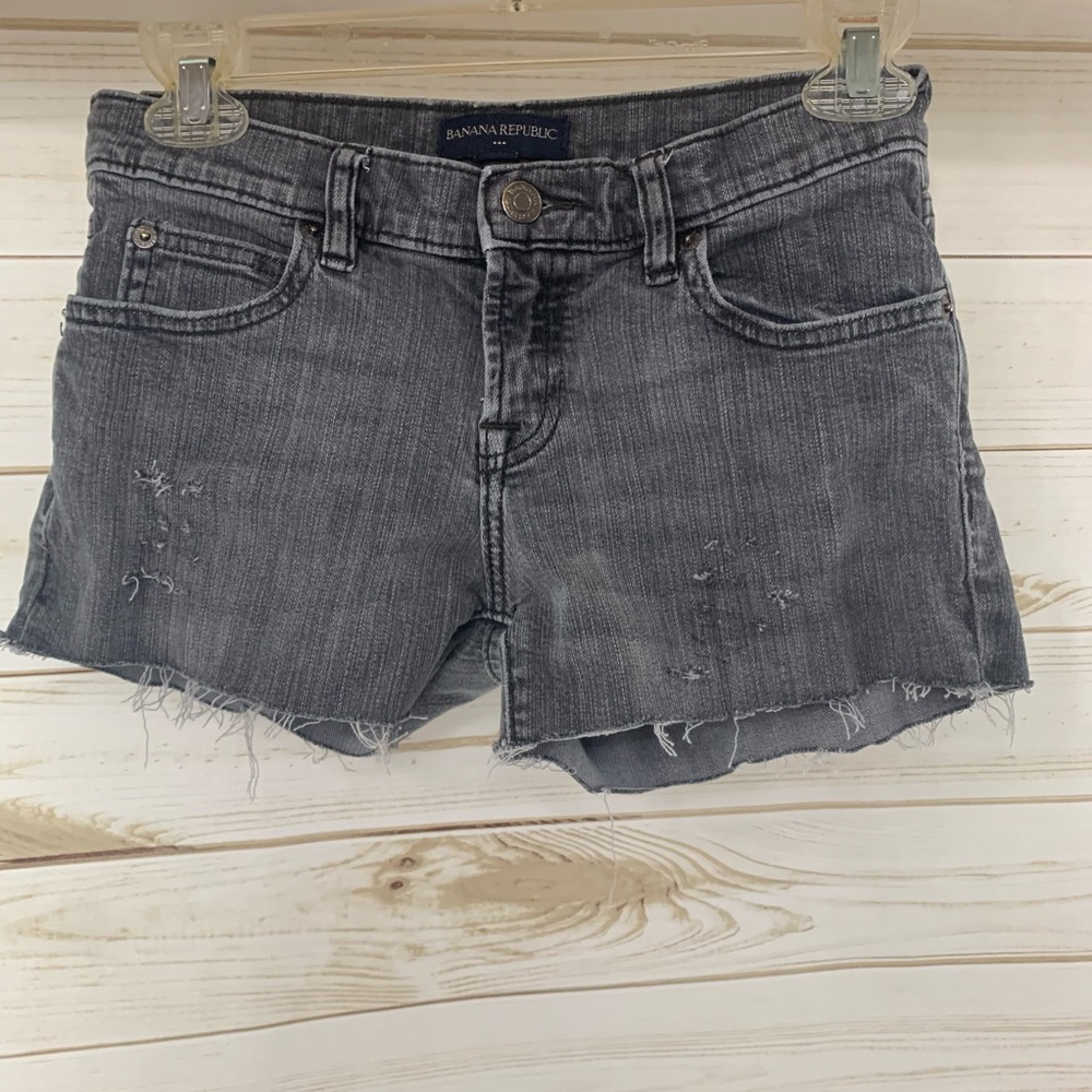 Banana Republic Gray Cut off Distressed Shorts